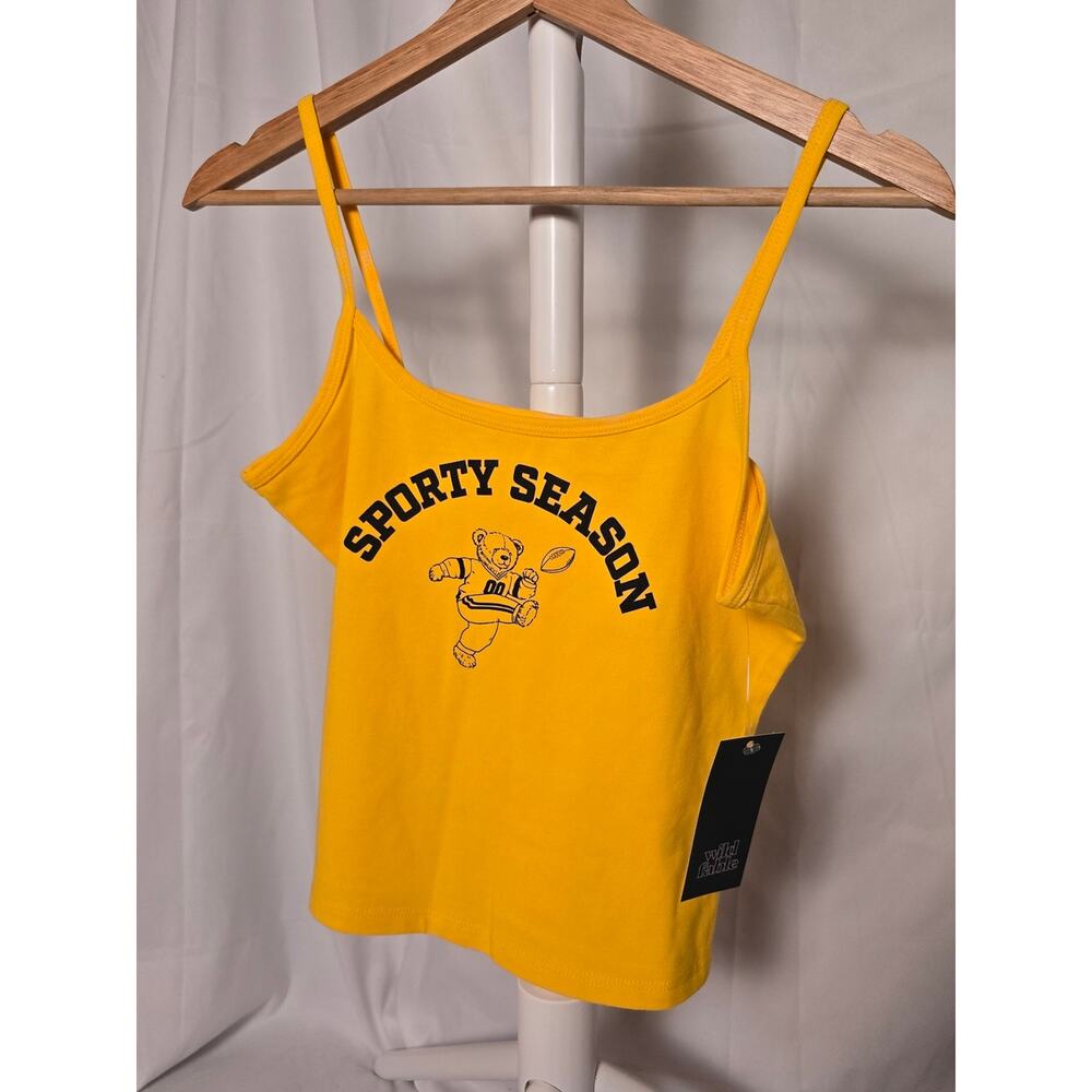 Women's Game Day Scoopneck Graphic Cami - Wild Fable Gold XXS - Picture 2 of 3
